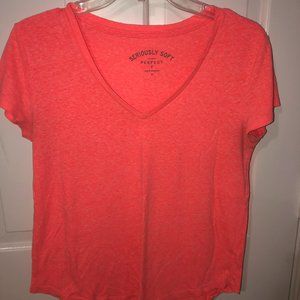 Pink/Orange V-Neck T-Shirt